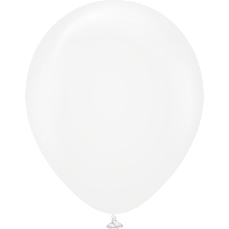 12" Kalisan Latex Balloons Crystal Transparent (50 Per Bag)