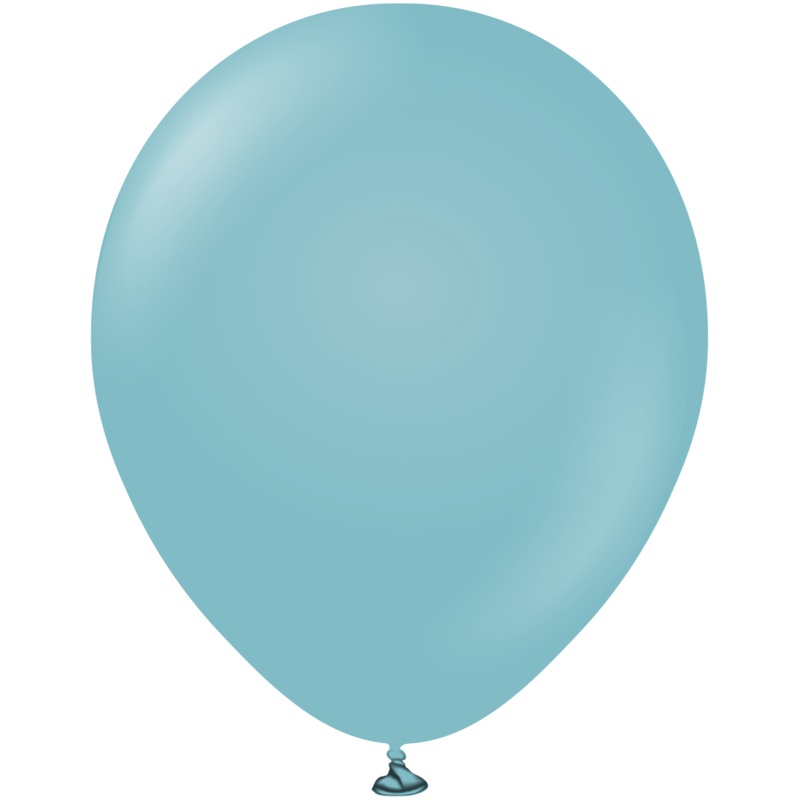12" Kalisan Latex Balloons Retro Blue Glass (50 Per Bag)