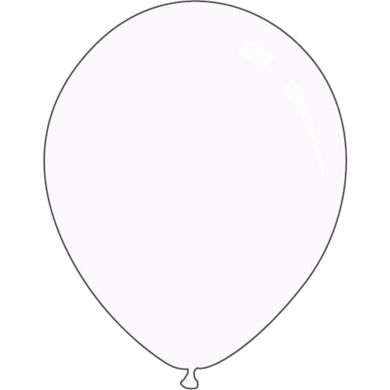 12" Metallic White Decomex Latex Balloons (100 Per Bag)