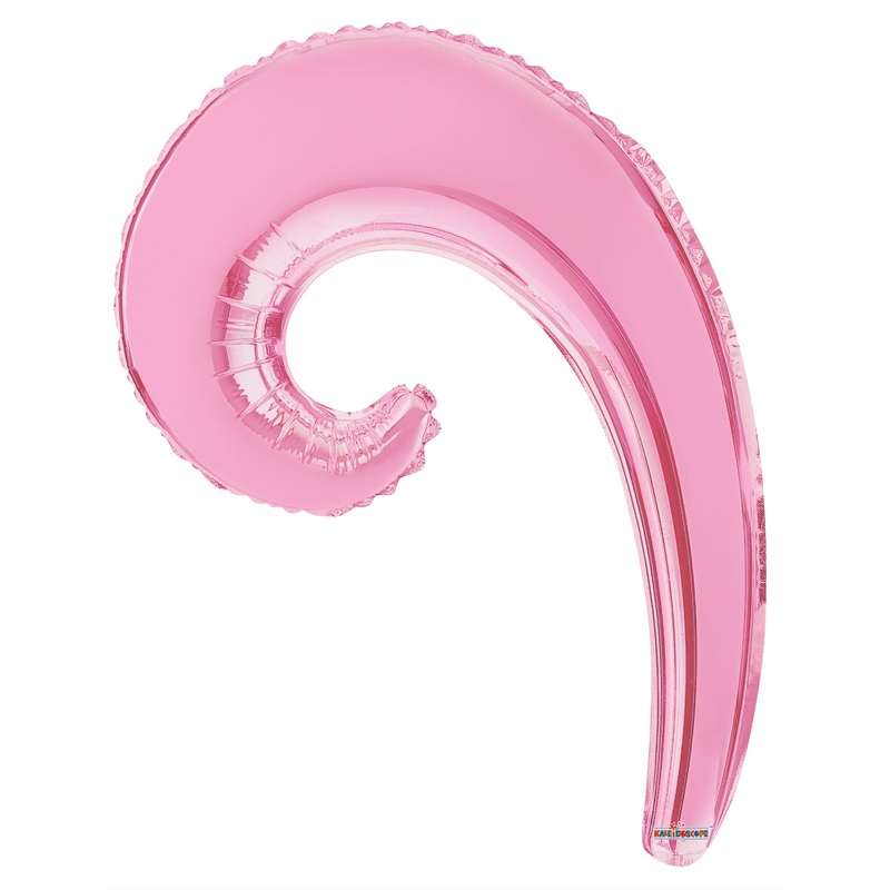 14" Airfill Only Kurly Wave Pink Balloon