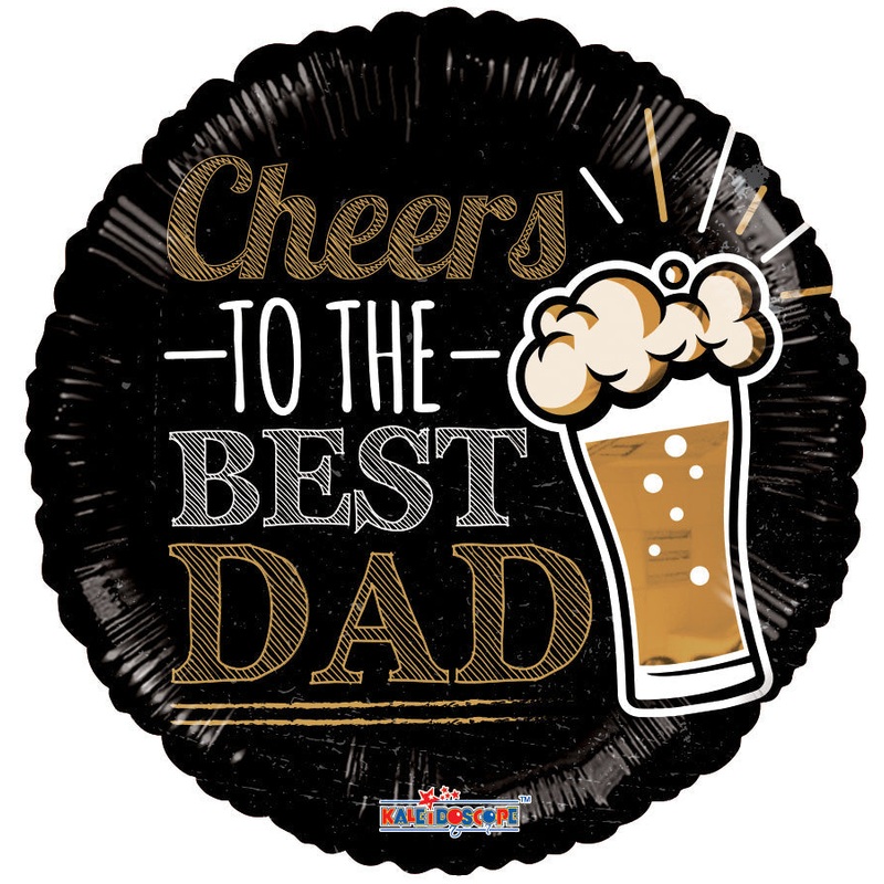 18" Cheers To The Best Dad Foil Balloon