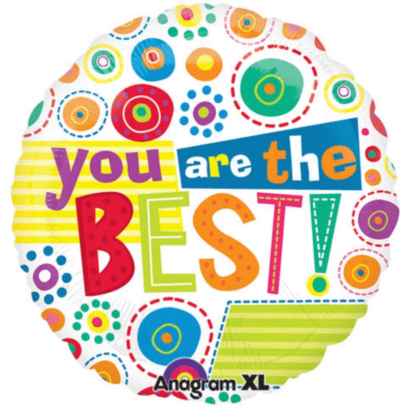 18" You're the Best Whimsy Dots Balloon