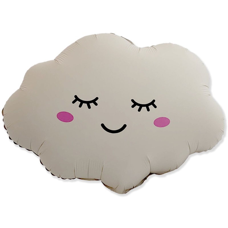 22" Cloud Matte Creamy Latte Foil Balloon