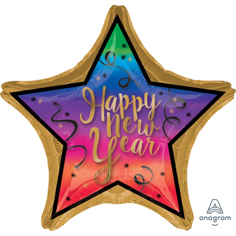 28" Jumbo Colorful New Year Balloon