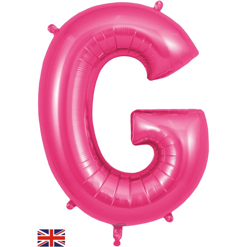 34" Letter G Pink Oaktree Brand Foil Balloon