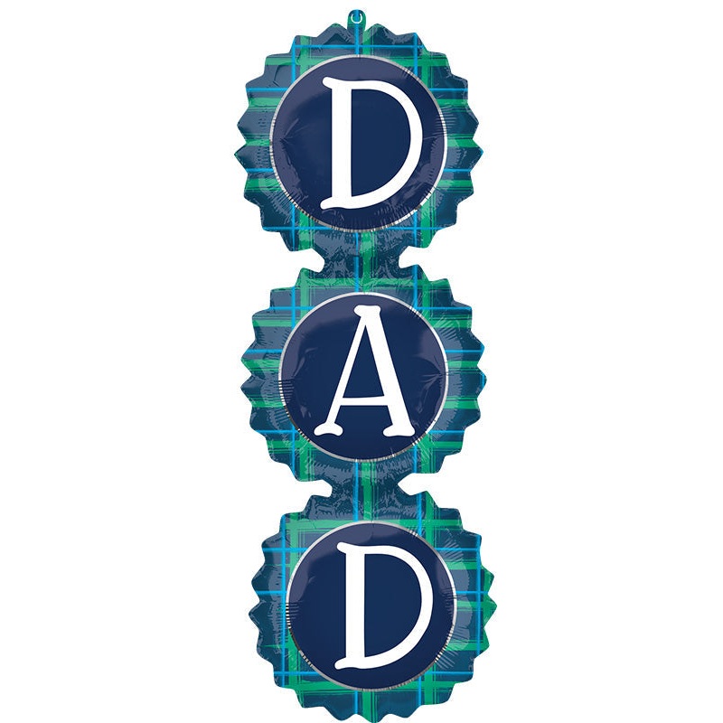 38" SuperShape Dad Checks Foil Balloon