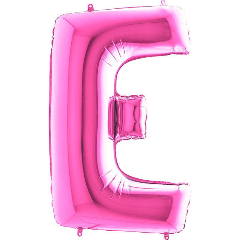 40" (34" Inflated) Foil Shape Megaloon Balloon Letter E Fuchsia/Pink
