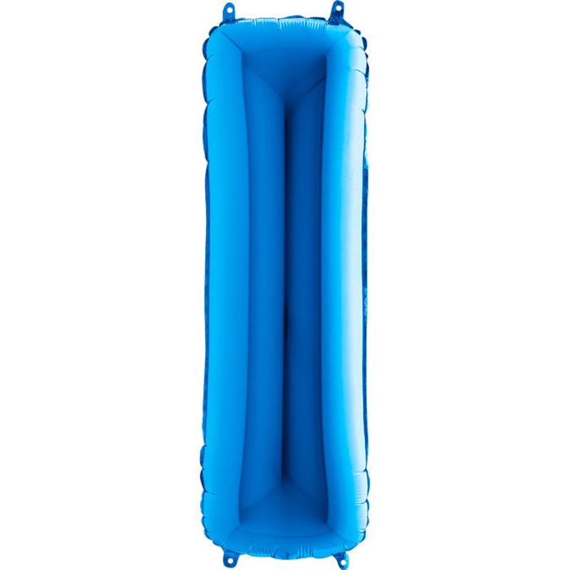 40" (34" Inflated) Foil Shape Megaloon Balloon Letter I Blue