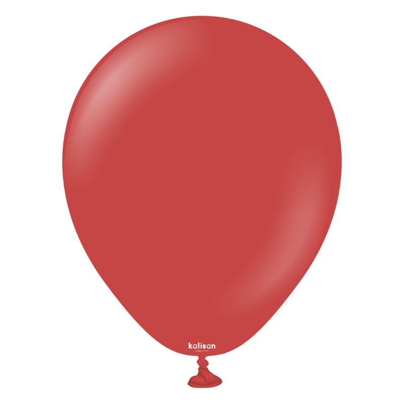 5" Kalisan Latex Balloons Standard Deep Red (50 Per Bag)