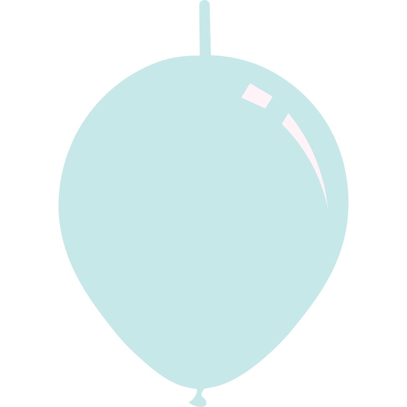 6" Deco Sky Blue Decomex Linking Latex Balloons (100 Per Bag)