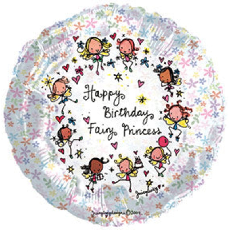 9" Airfill Only Juicy Lucy Fairy Princess ! Balloon