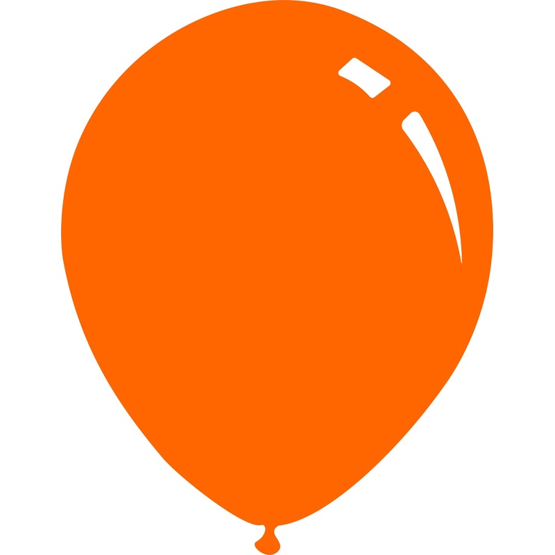 9" Crystal Orange Decomex Latex Balloons (100 Per Bag)