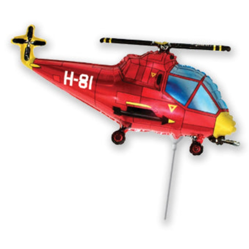 Airfill Only Red Helicopter Balloon