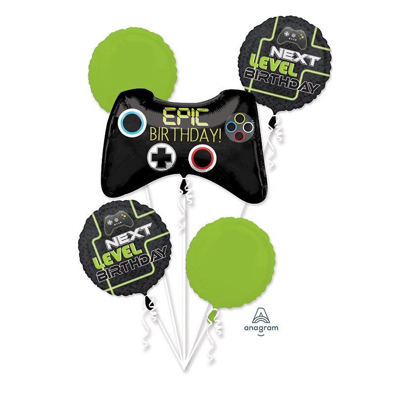 Bouquet Level Up Birthday Foil Balloon