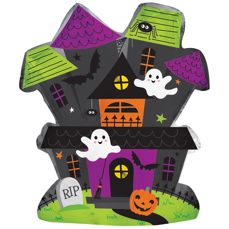 10" Airfill Only Rip Haunted House Foil Balloon