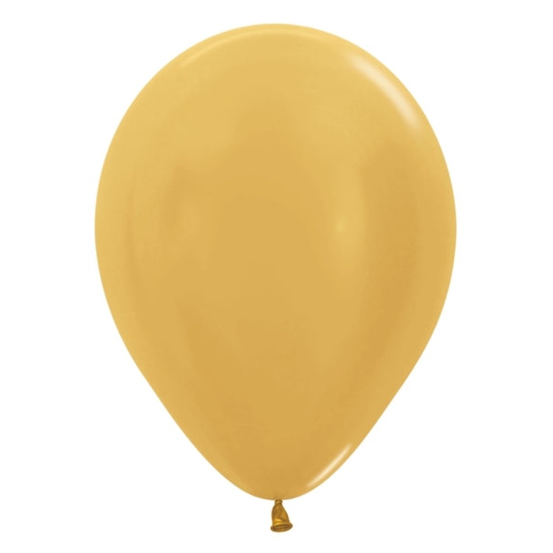 11" Latex Balloons (100 Per Bag) Metallic/Pearl Gold Betallatex/Sempertex