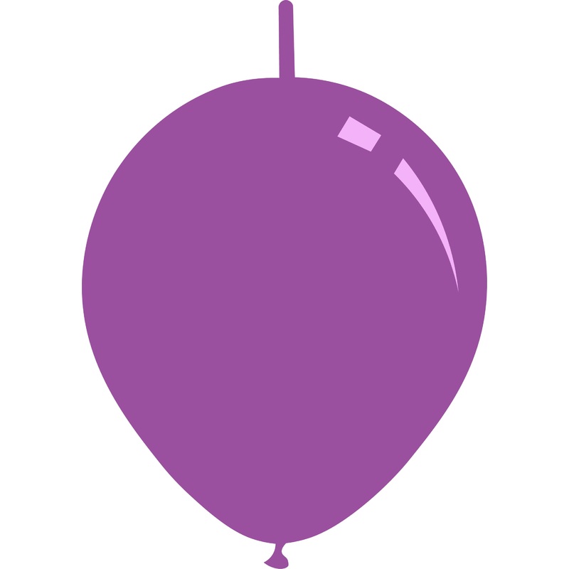 11" Standard Lavender Decomex Linking Latex Balloons (100 Per Bag)