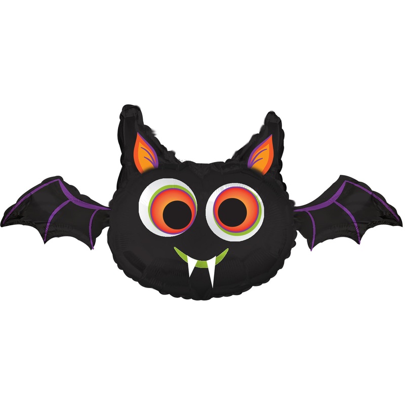 12" Airfill Only Foil Balloon Big Eyed Bat