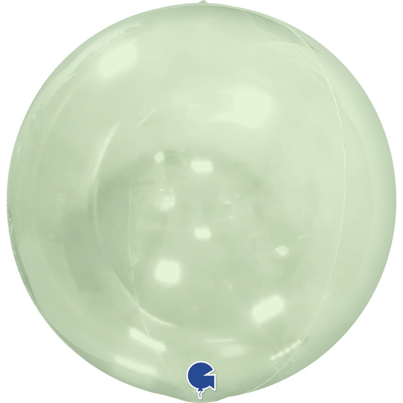 15" (22" Deflated) Transparent Green Globe Balloon