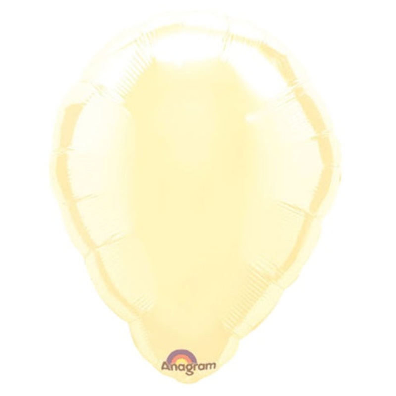 18" Anagram Brand Metallic Pearl Ivory Perfect Balloon