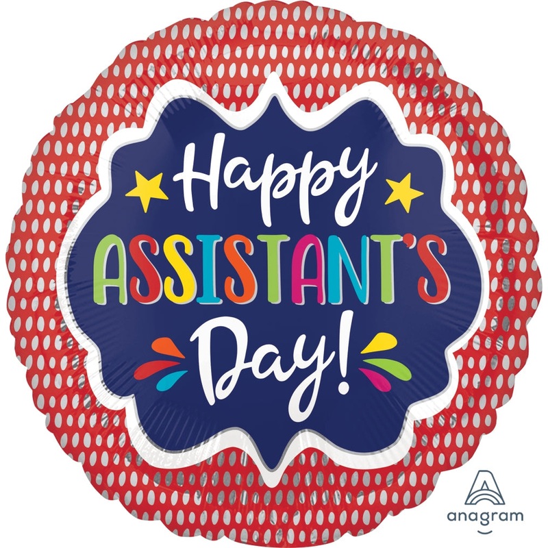 18" Assistant's Day Red Foil Balloon