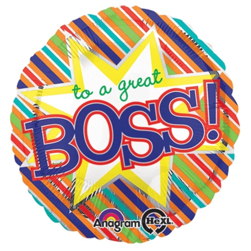 18" Bright Boss Stripes Balloon