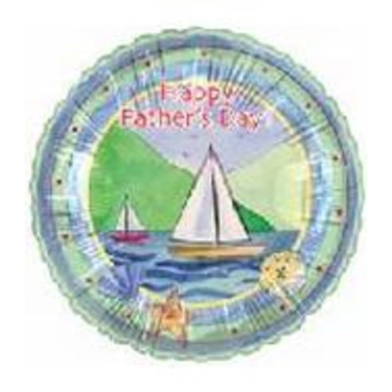 18" Happy Father's Day Sailboat Balloon