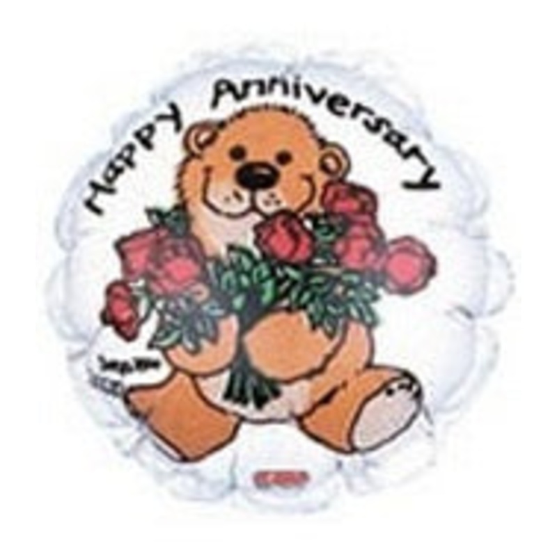 2" Airfill Only Suzy's Zoo Happy Anniversary Balloon