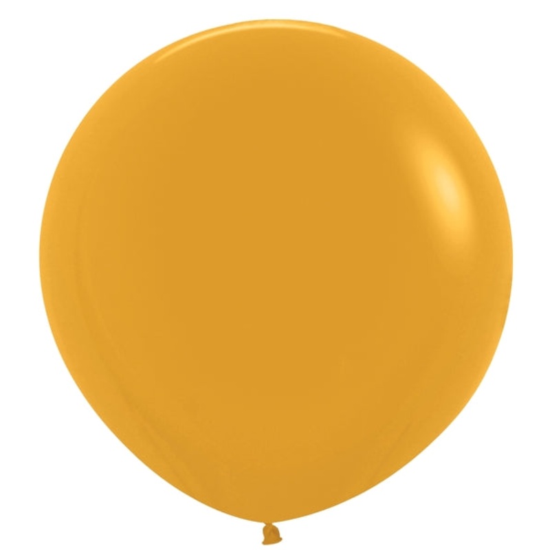 24" Latex Balloons (3 Per Bag) Deluxe Mustard