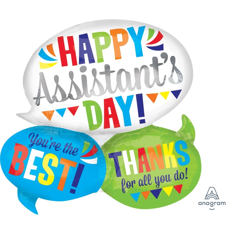 26" Jumbo SuperShape Assistant's Day Bubble Balloon