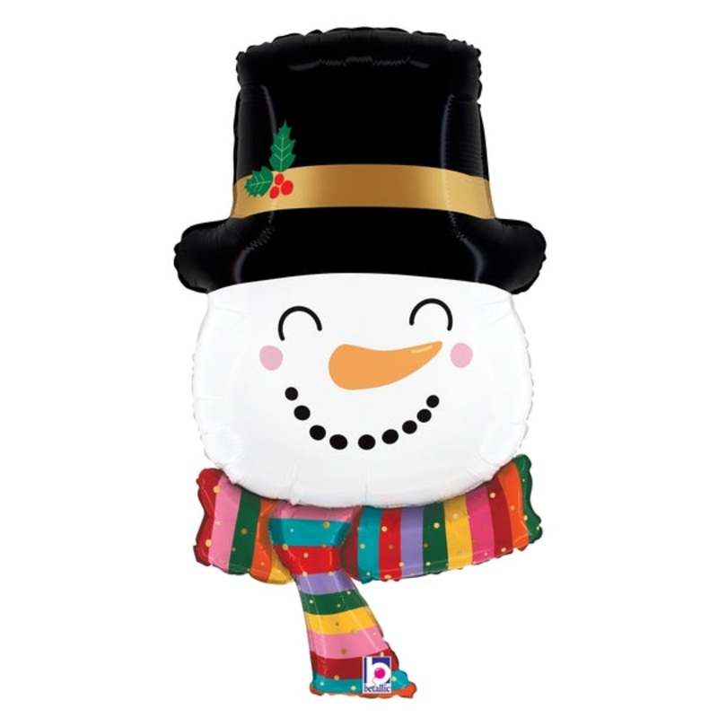 27" Foil Balloon Shape Joyful Snowman