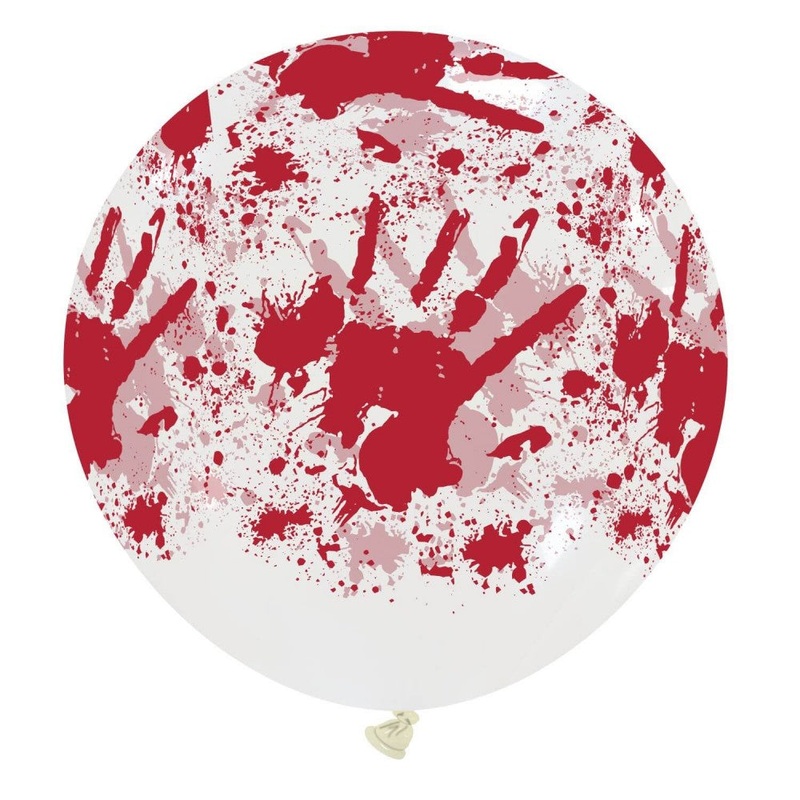 32" Bloody Hands All Around (1 Per Bag) Cattex Brand Printed Latex Balloons