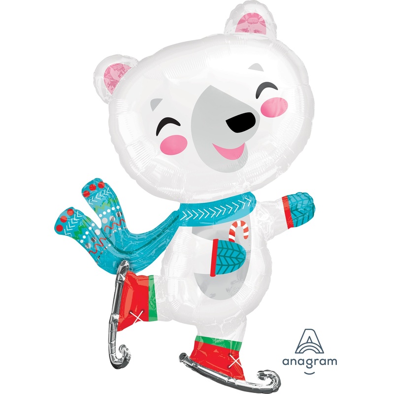 33" Jumbo Skating Bear Balloon