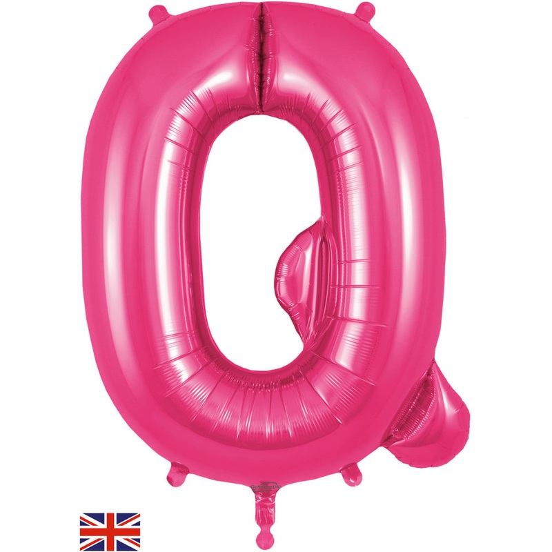 34" Letter Q Pink Oaktree Brand Foil Balloon
