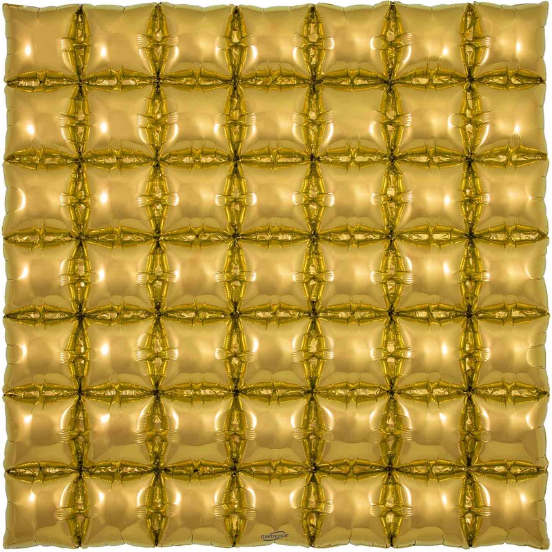 36" Gold 7x7 Squares Waffle Wall Foil Balloon