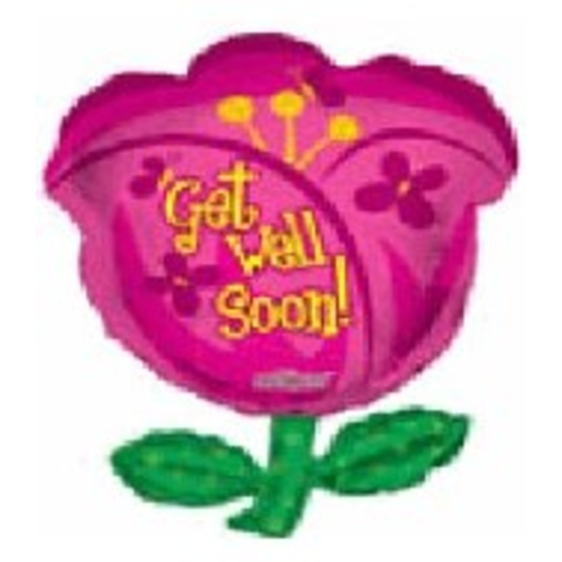 36" Jumbo Tulip Get Well Soon Balloon
