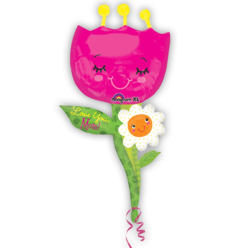 40" SuperShape Love You Mom Flower Balloon