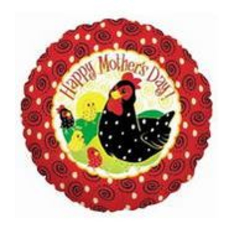 9" Airfill Only Balloon ROOSTER MOTHER's DAY