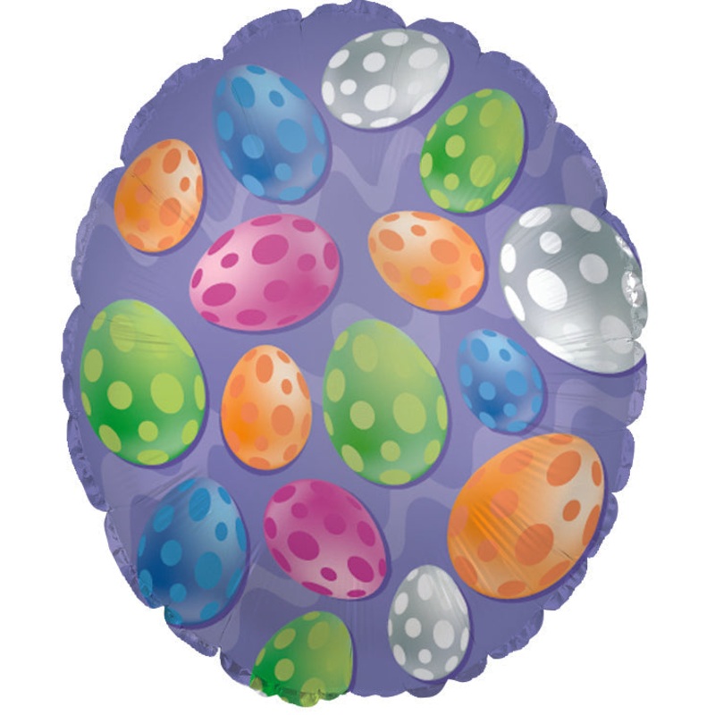 9" Airfill Only Polka Dotted Egg Miniloon Balloon