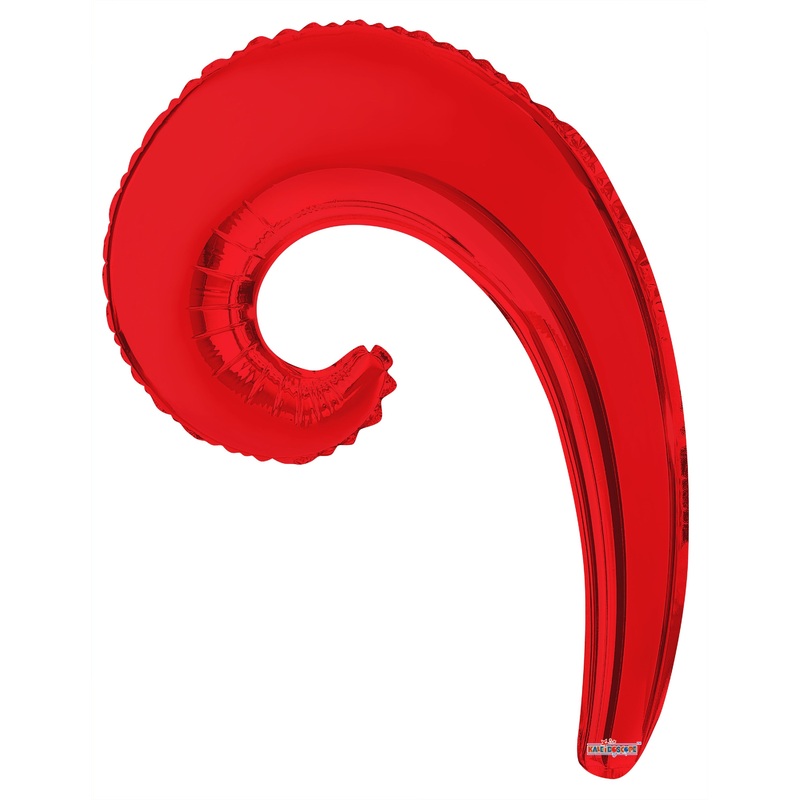 14" Airfill Only Kurly Wave Red Balloon GELLIBEAN