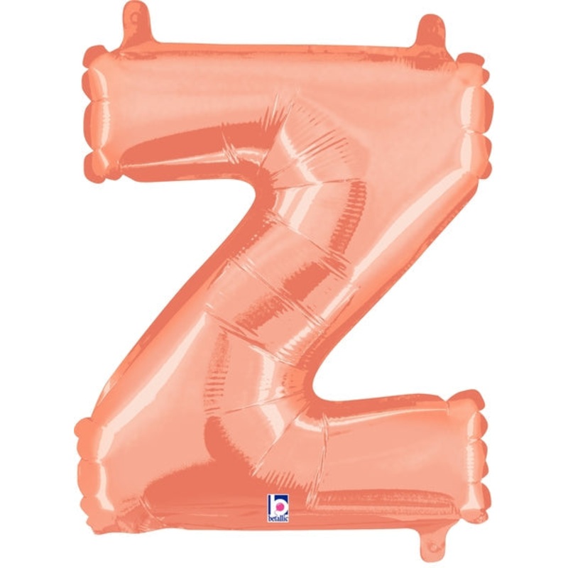 14" Airfill Only (Self Sealing) Megaloon Jr. Letter Z Rose Gold Balloon
