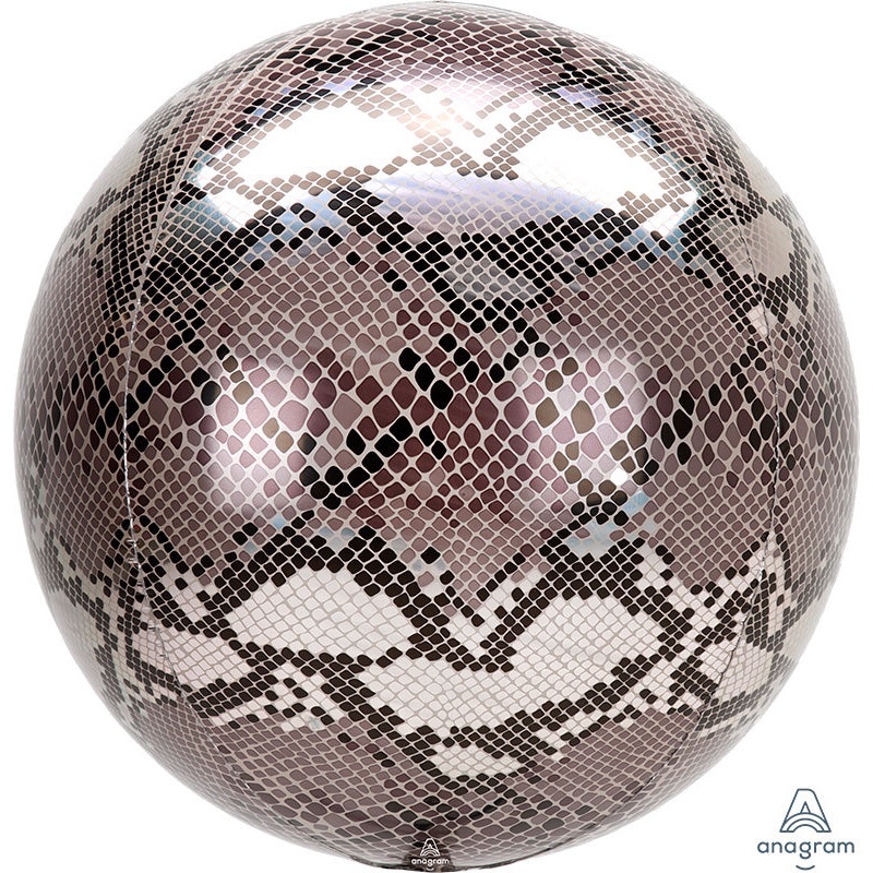 16" Orbz Snake Skin Print Foil Balloon