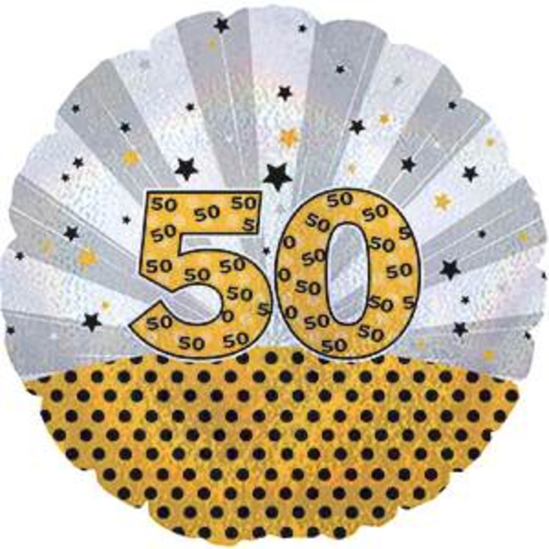 17" Age Related 50 Dazzeloon Balloon