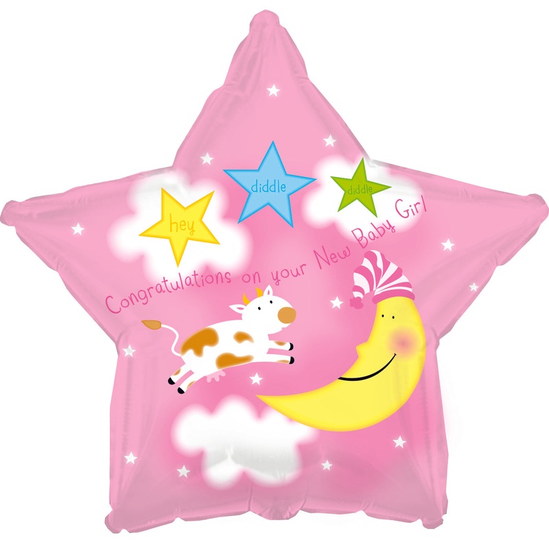 17" Hey Diddle Diddle Girl Foil Balloon
