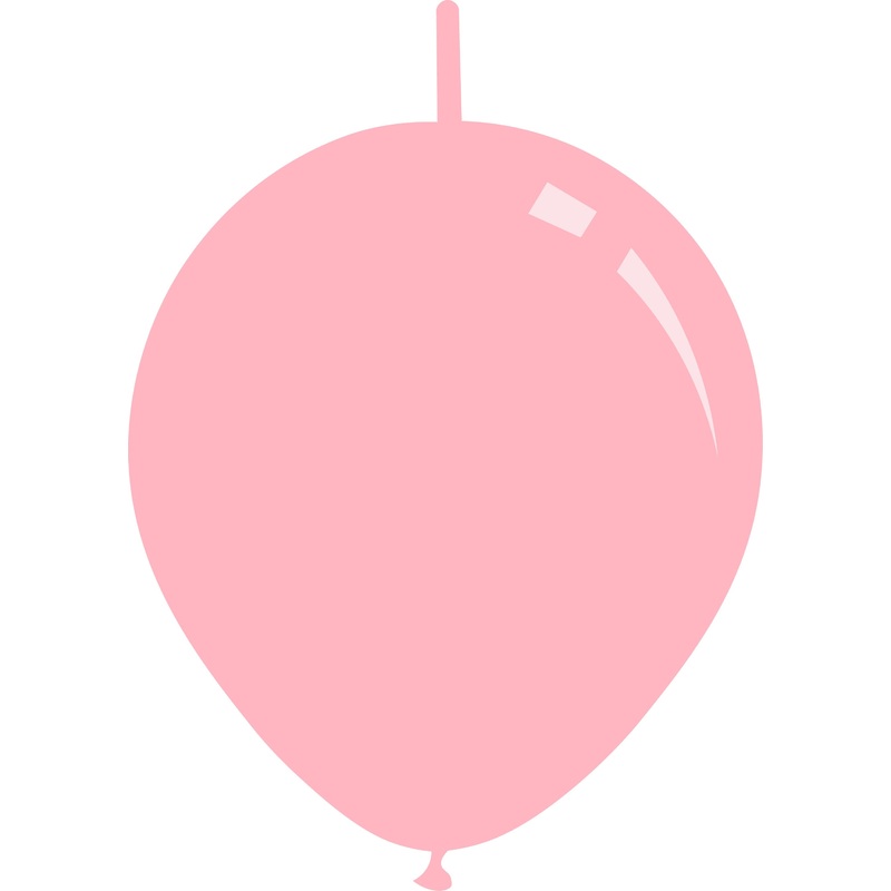 18" Deco Light Pink Decomex Linking Balloons (25 Per Bag)