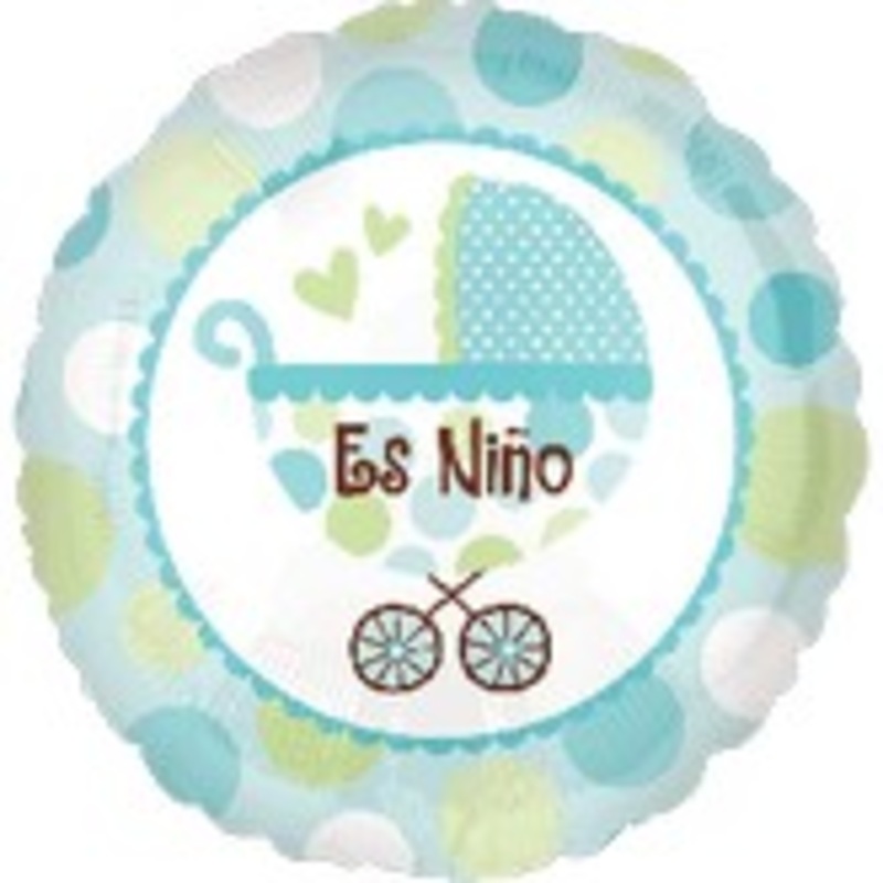 18" Es Nio (Baby Boy Spanish) Balloon