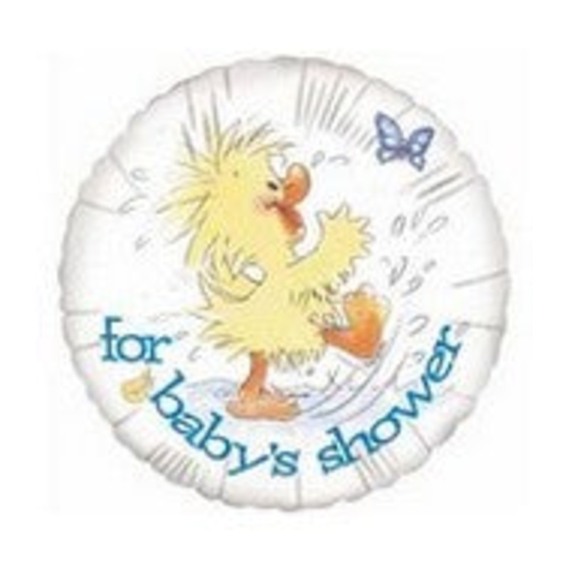 18" For Baby's Shower Duck in Puddle Balloon