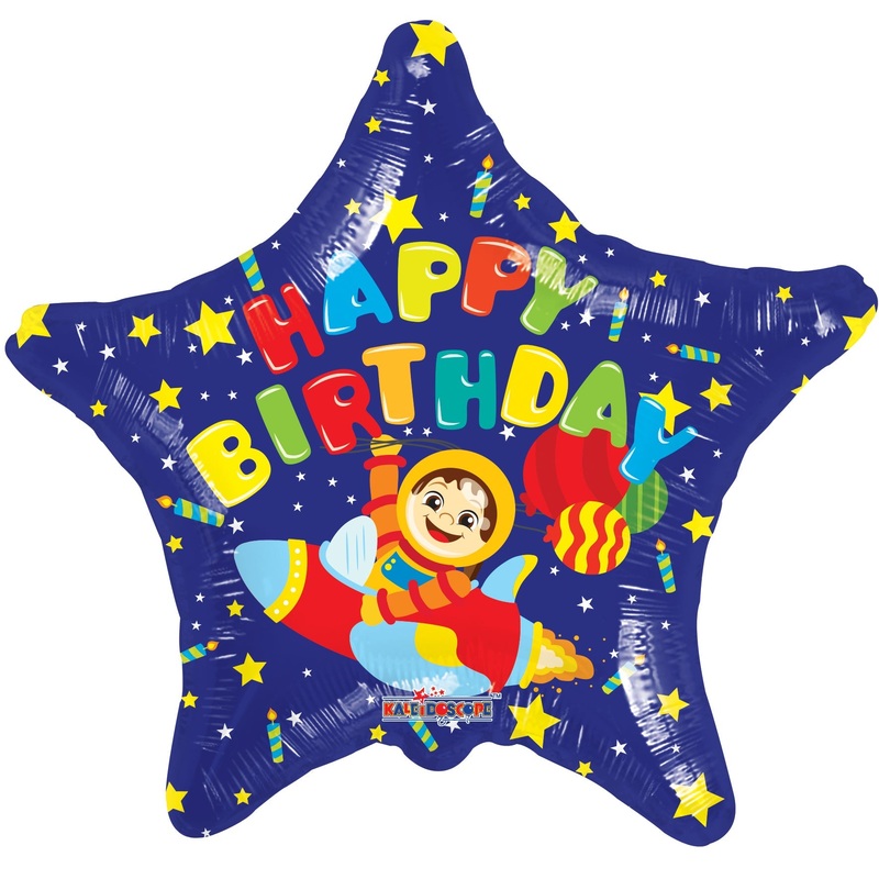 18" Star Birthday Space Balloon