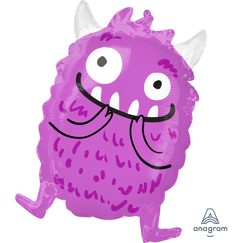 19" Happy Little Monster Foil Balloon