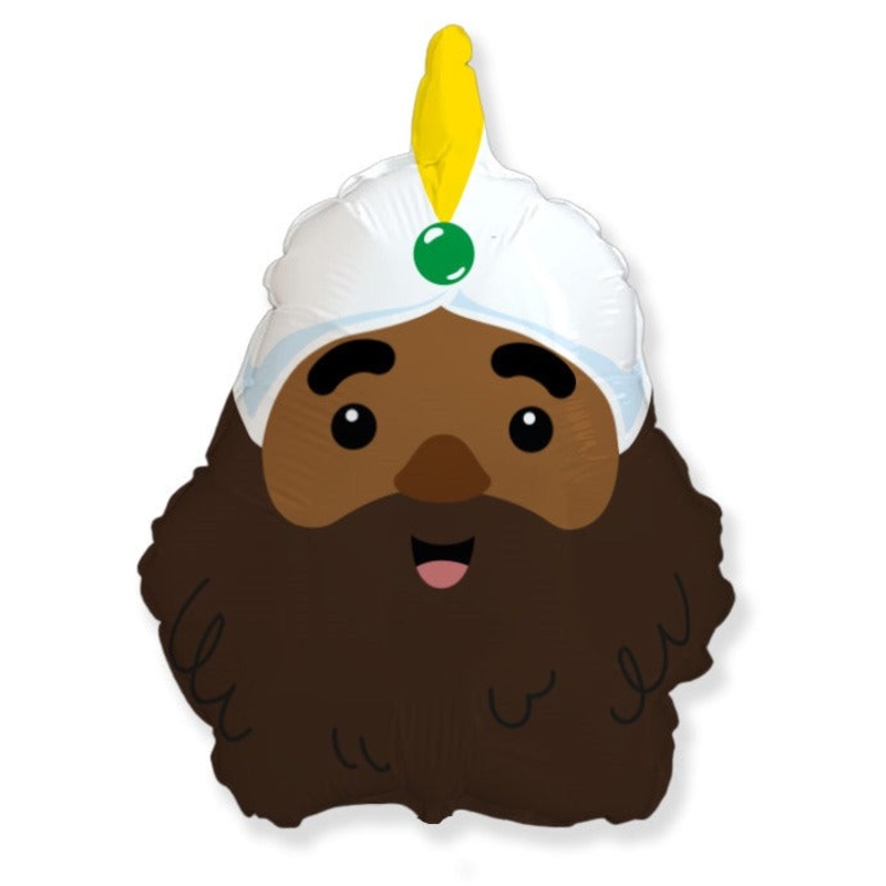 26" Baltasar Head (Three Wise Men) Foil Balloon